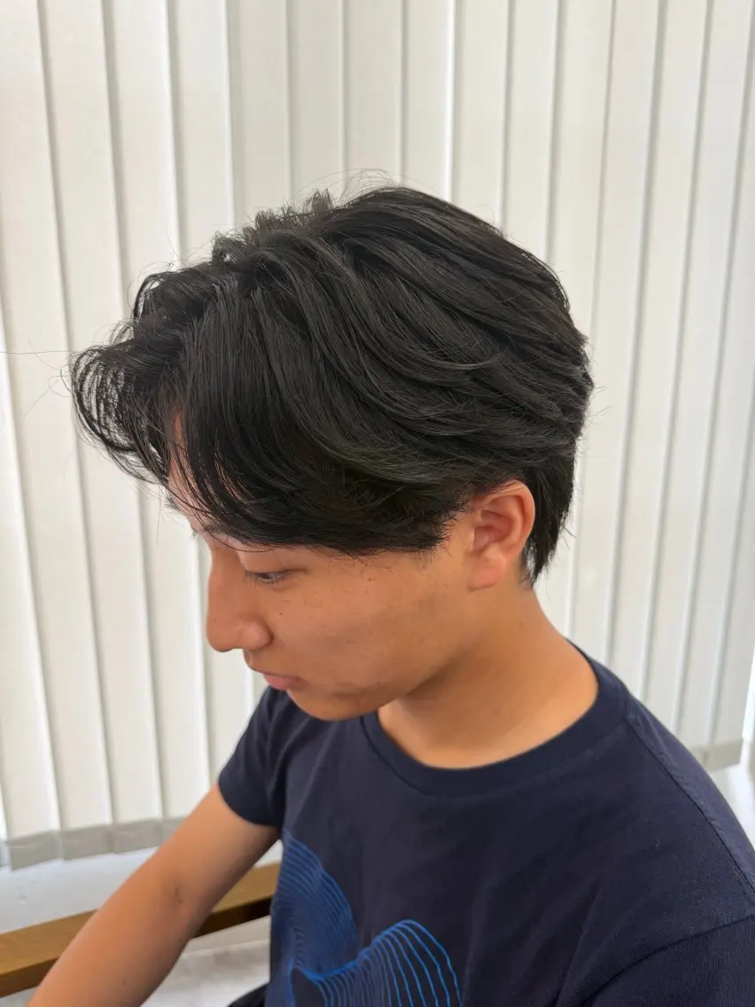 ショート パーマ メンズ メンズパーマ ニュアンスパーマ パーマ シエル岡山店 行司　圭佑のヘアスタイル