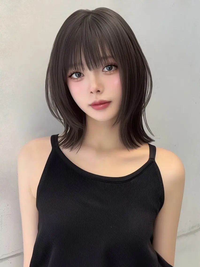 ミディアム 似合わせカット カット ヘアカラー トリートメント 渋谷韓国レイヤー /SAYAKA🩶ᩚのヘアスタイル