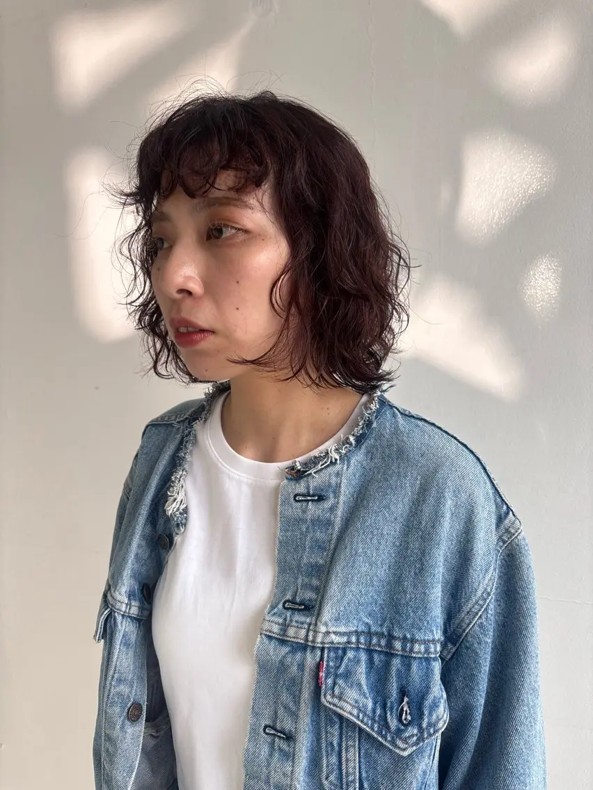 ショート ボブ カット パーマ 山本 千尋のヘアスタイル