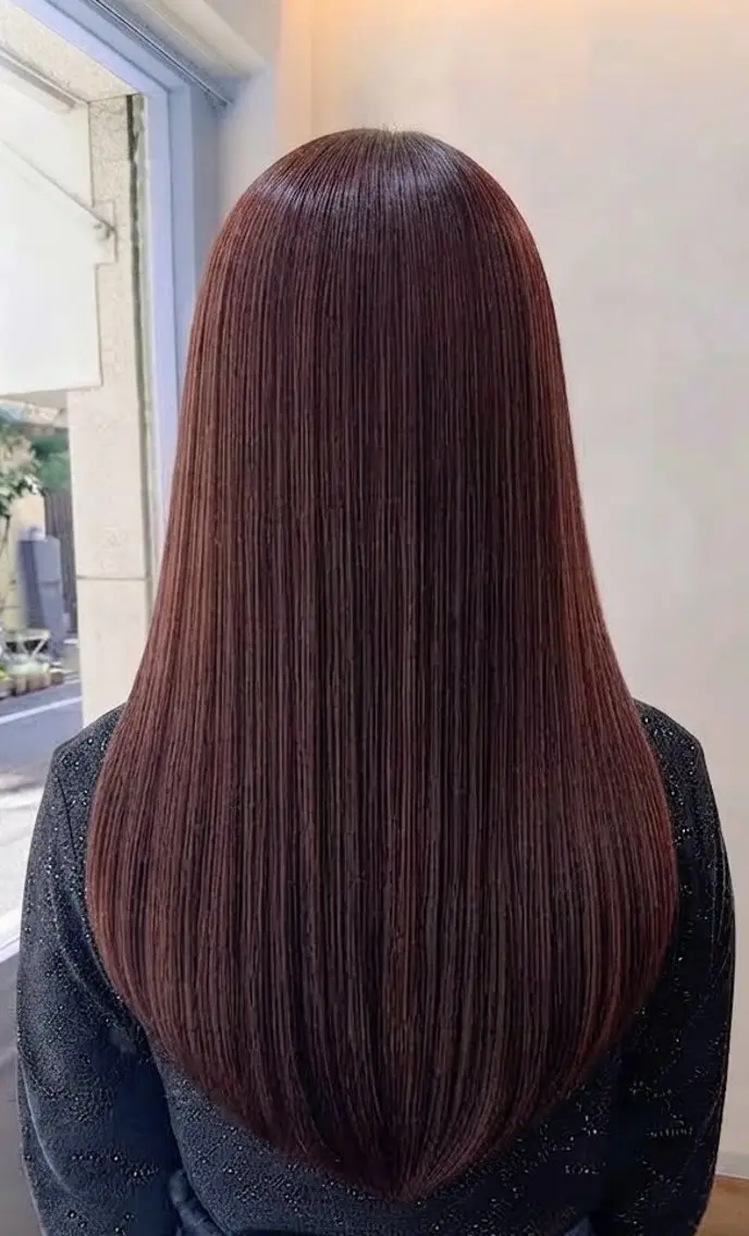 ロング カラー 松下 沙織のヘアスタイル