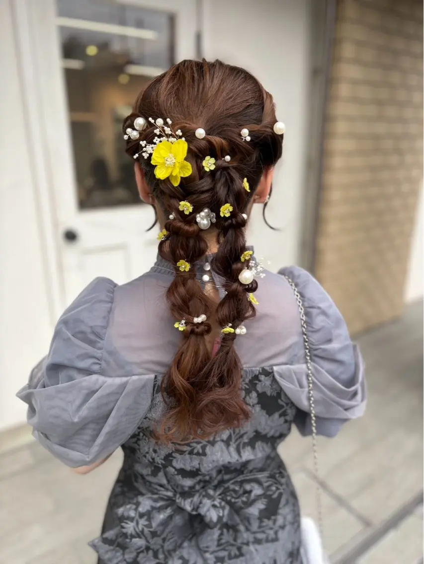 ロング ヘアアレンジ ヘアセット 美髪× ヘアセット✨Araiのヘアスタイル