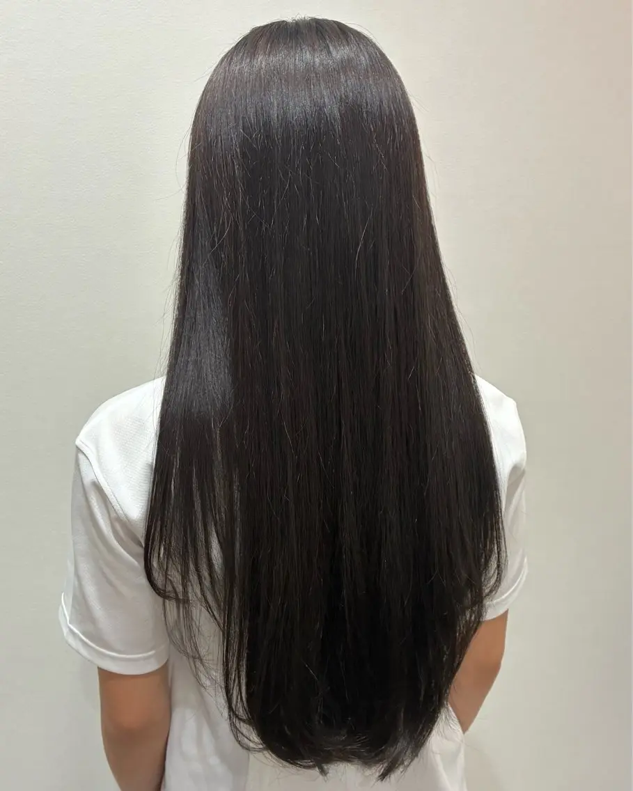 ロング レイヤーカット カット ヘアカラー トリートメント 柴田真衣 /ナチュラル/半個室のヘアスタイル
