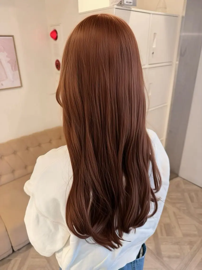 ロング カット ヘアカラー トリートメント 草野ゆずき⌇縮毛矯正 ⌇Wカラー⌇レイヤーのヘアスタイル