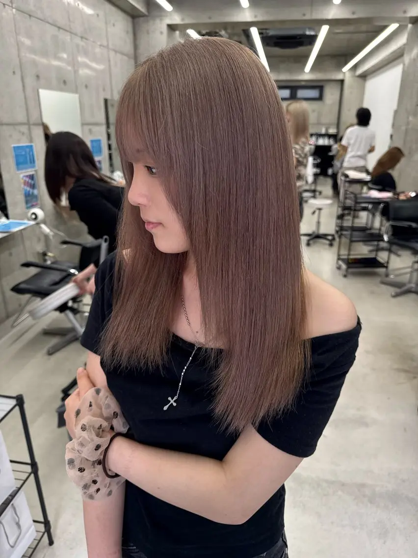 カラー ヘアカラー Asami/名古屋/ ハイトーン/デザインのヘアスタイル