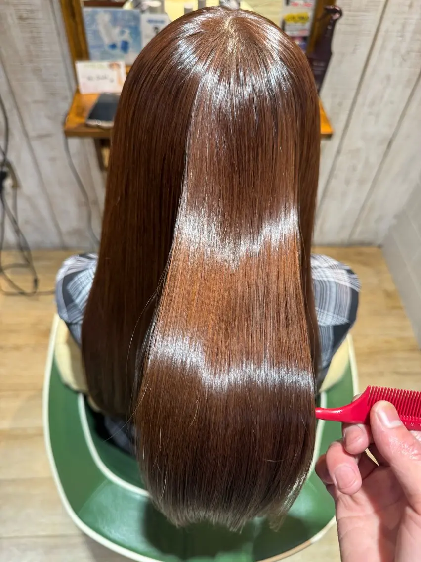 ロング カット ヘアカラー 縮毛矯正 トリートメント 艶美髪マスター 店長✂︎YUKKEのヘアスタイル