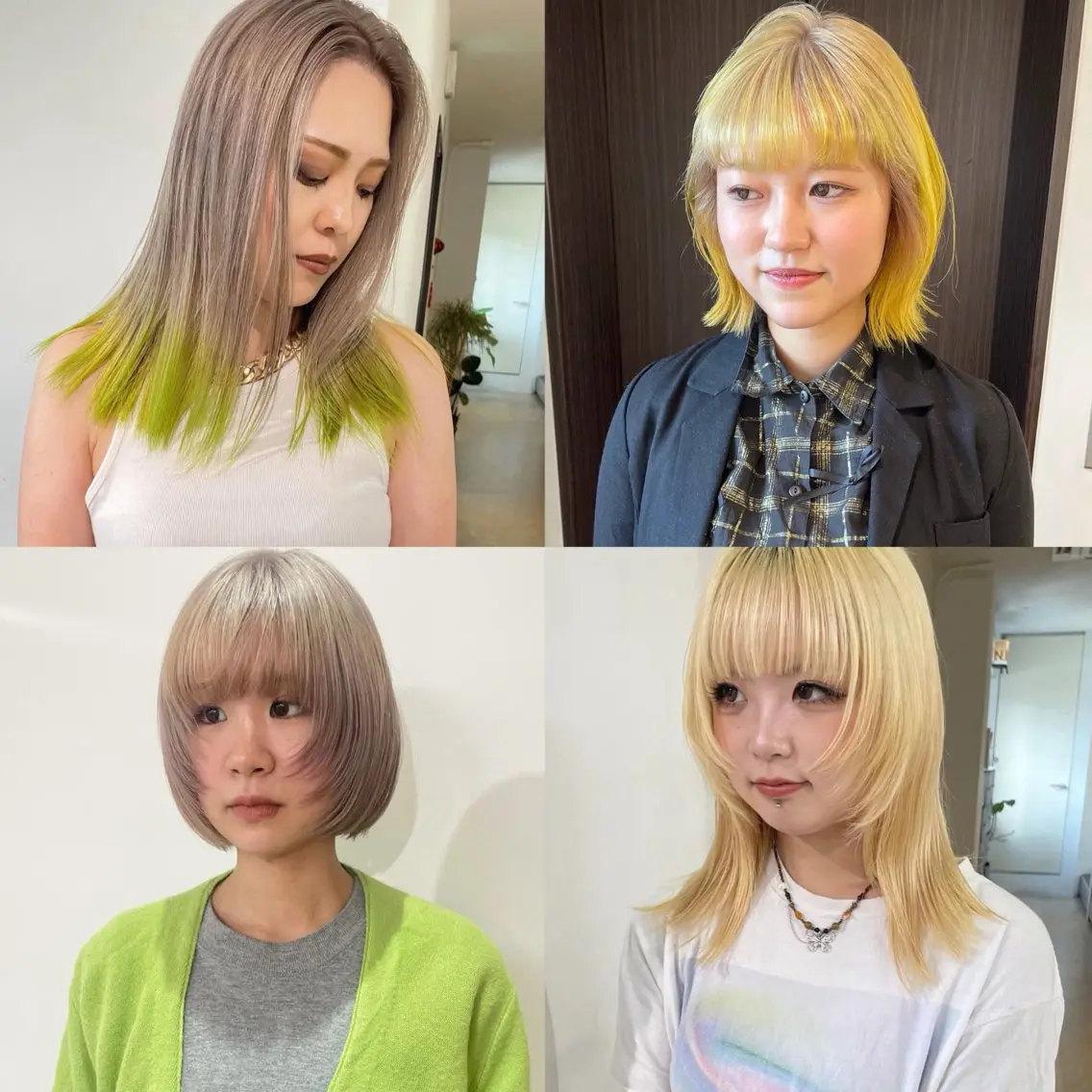 【💡トリプルカラー💡】憧れ派手髪ハイトーンカラー 《ブリーチ2回+カラー+トリートメント付》の写真