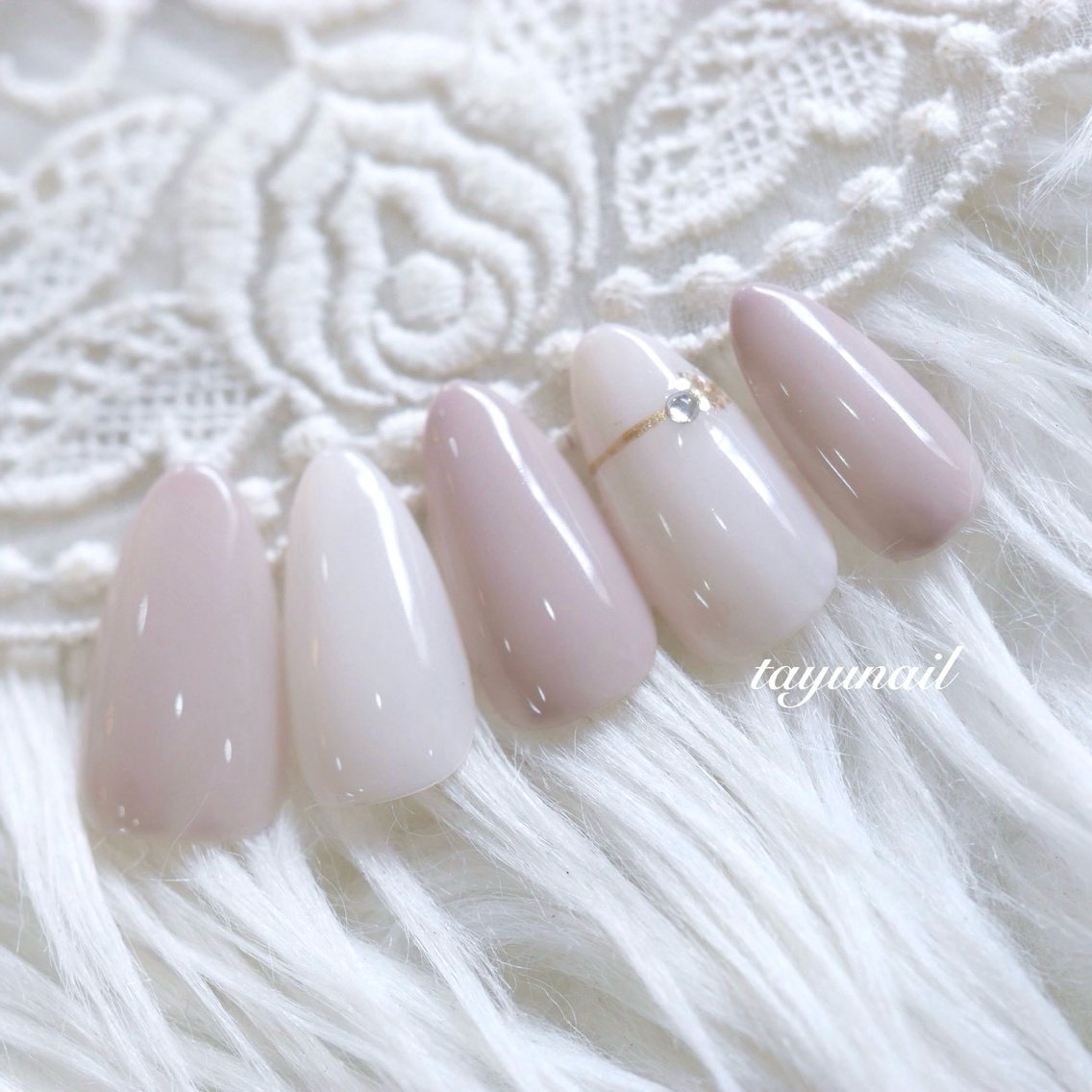 ネイル アートネイル ジェルネイル パラジェル シンプルネイル ネイルサロン 【たゆnail】小中のネイルデザイン