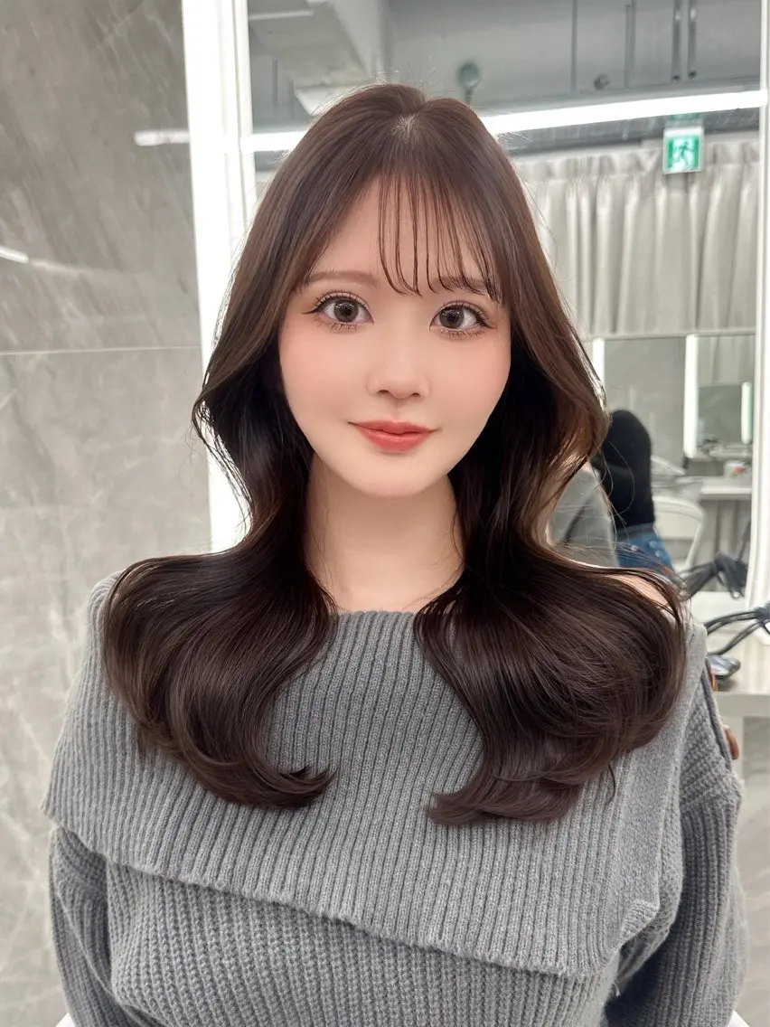 ロング カラー 🍑韓国風レイヤー 🍑莉子のヘアスタイル