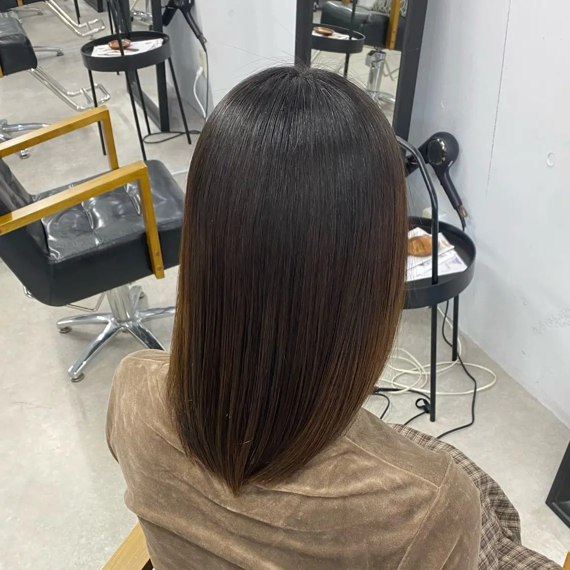ミディアム 縮毛矯正 トリートメント 太田 すず香のヘアスタイル