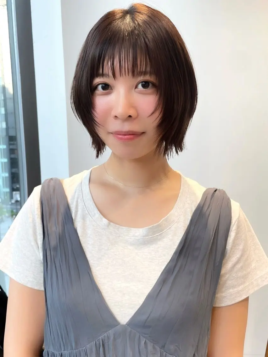 ショート ボブレイヤー ボブ レイヤーカット カット トリートメント 石川玲菜/ ボブ/銀座のヘアスタイル