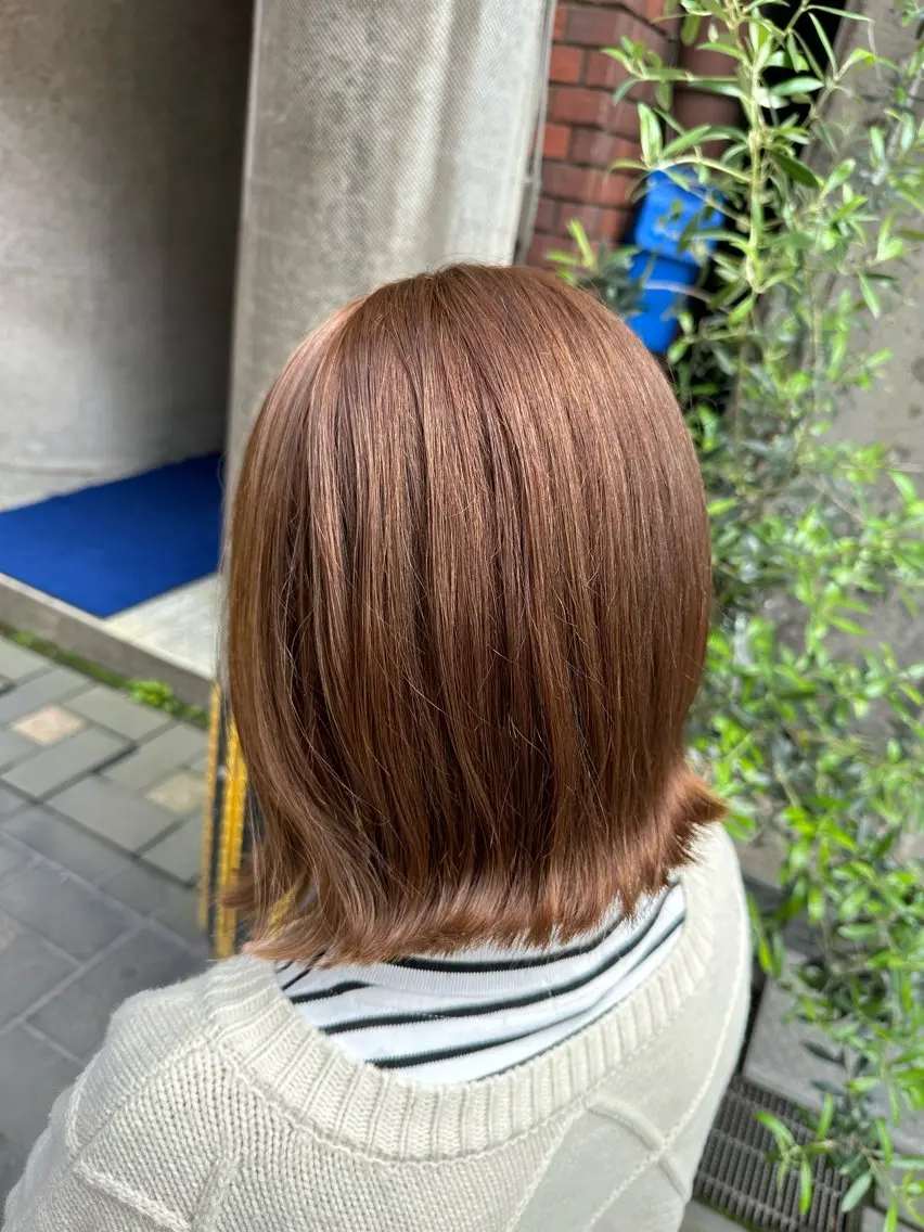 ミディアム カラー ベージュカラー ブリーチ ブラウンカラー ダブルカラー ブリーチなしカラー おん眉美容師eMu✄ yuka‪🤍のヘアスタイル