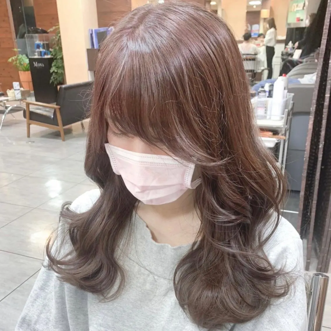 ロング ヘアカラー レイヤー/艶髪カラー 森本くるみのヘアスタイル