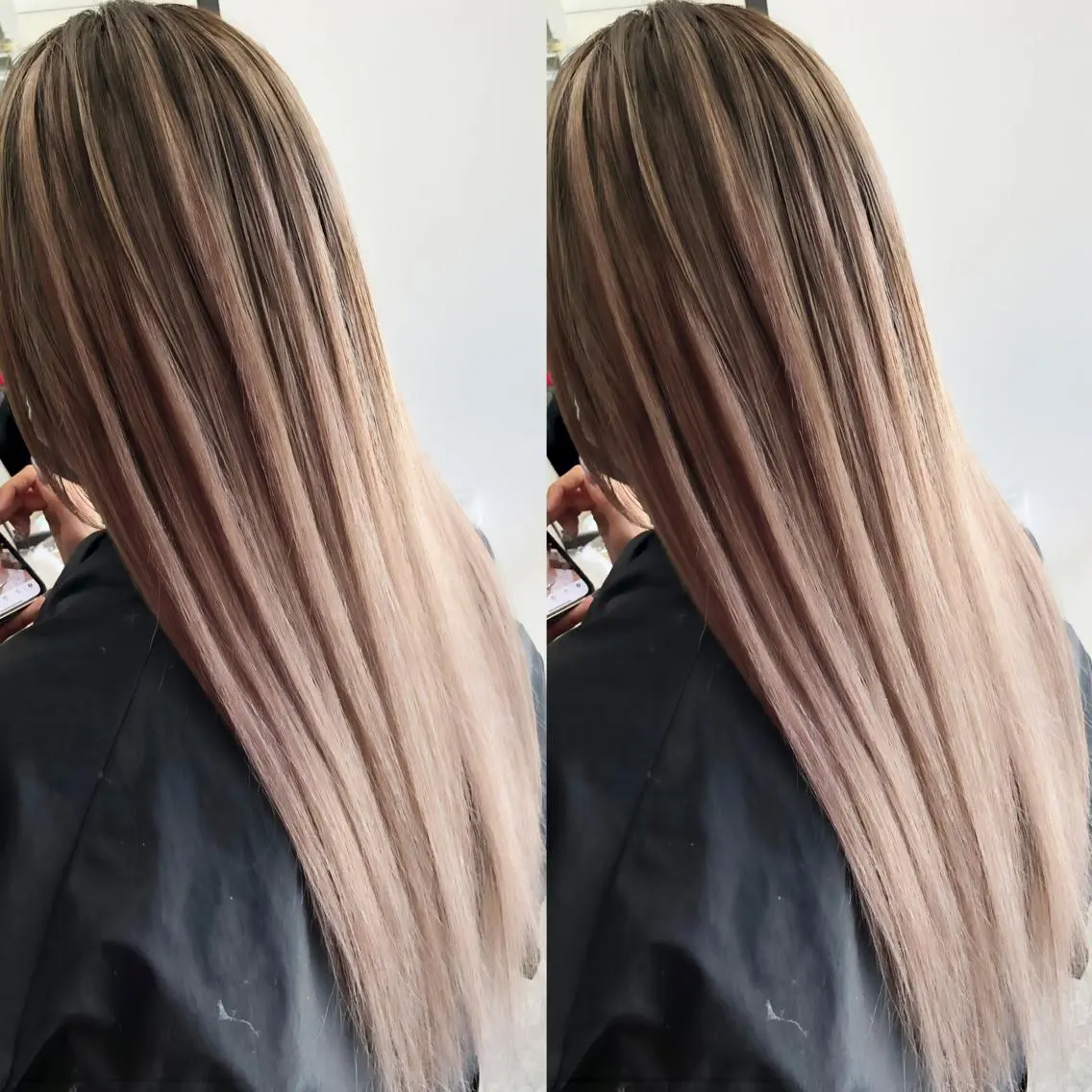 ロング カラー ヘアアレンジ バレイヤージュ ブリーチ ハイトーンカラー レイヤーカット レイヤー/エクステ alpha下妻のヘアスタイル