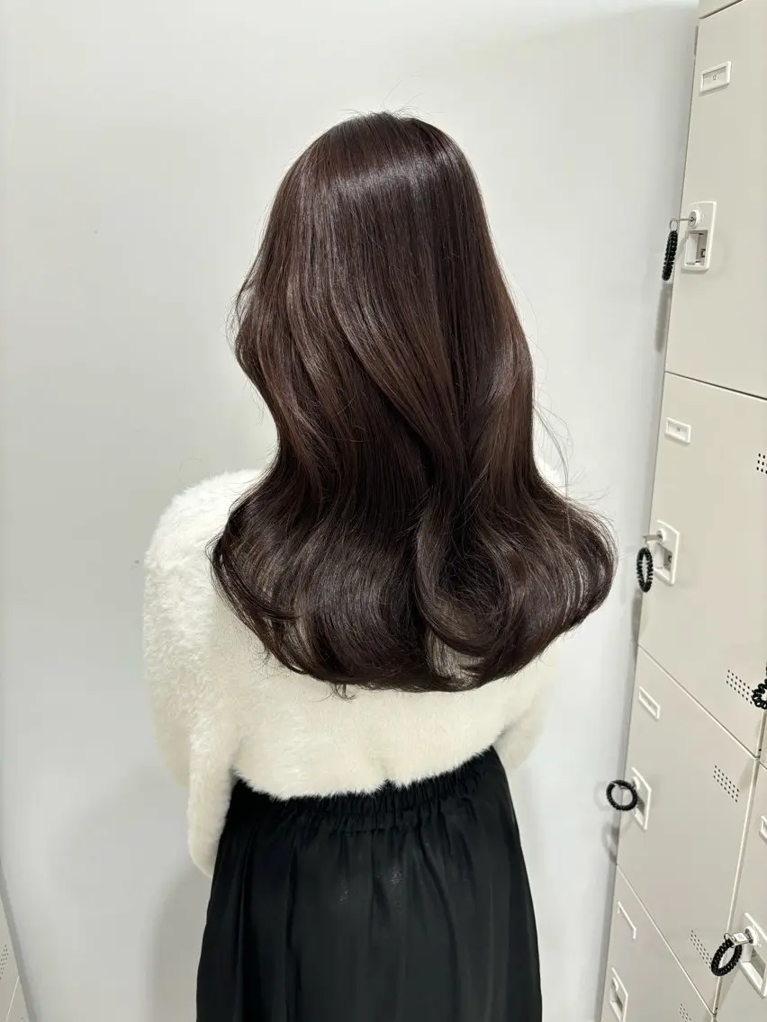 ロング カラー カット ヘアカラー 🧸レイヤー× ベージュ🥯カホ🍯のヘアスタイル