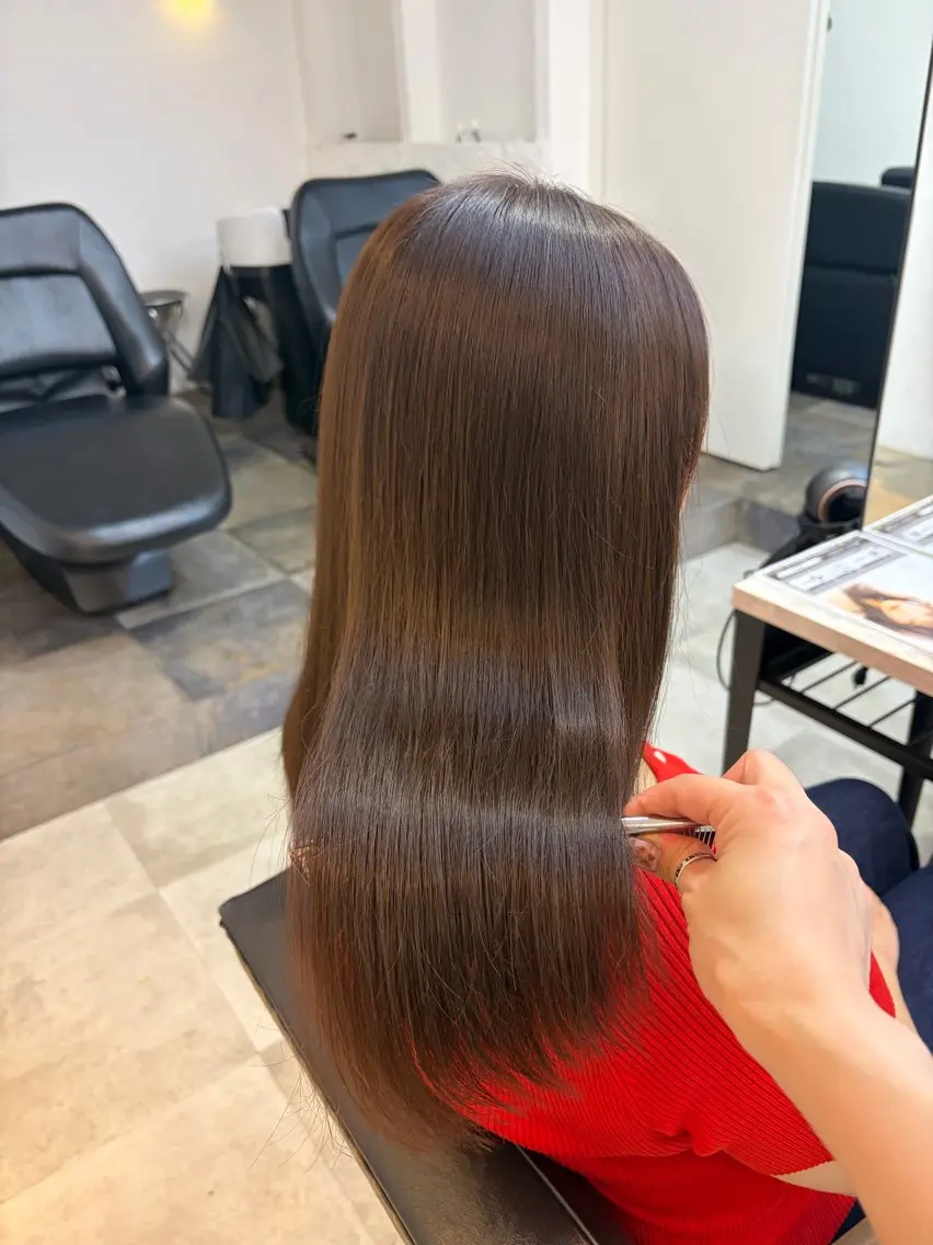 セミロング カラー 🥀韓国ヘア🥀 宮津真菜のヘアスタイル