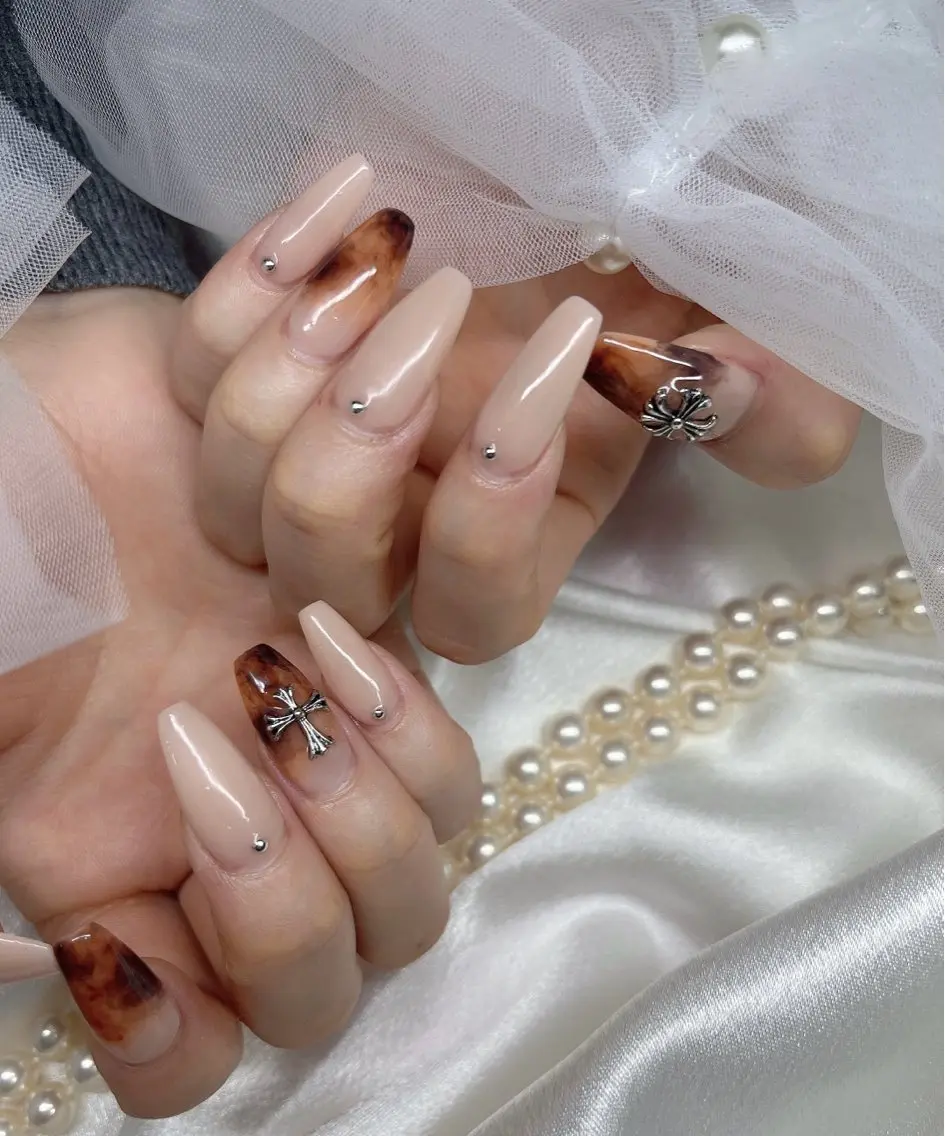 オフ🈚️チップ長さ出し5本アート💅持込画像⭕️チップサイズS/M込 L+¥1500の写真