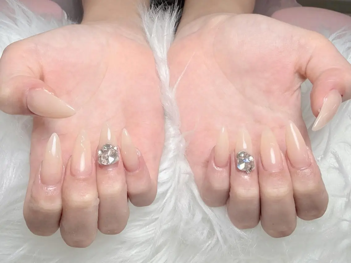 ネイル 韓国ネイル 水色 マグネットネイル ニュアンスネイル オフィスネイル ハンドネイル Hana Rose Nailのネイルデザイン