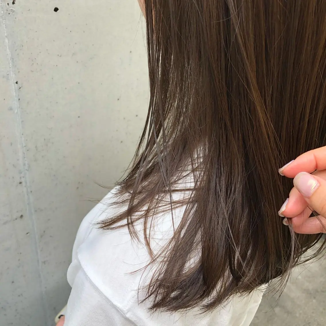 ミディアム カラー ベージュカラー 透明感カラー kasumi/渋谷/ パーマのヘアスタイル