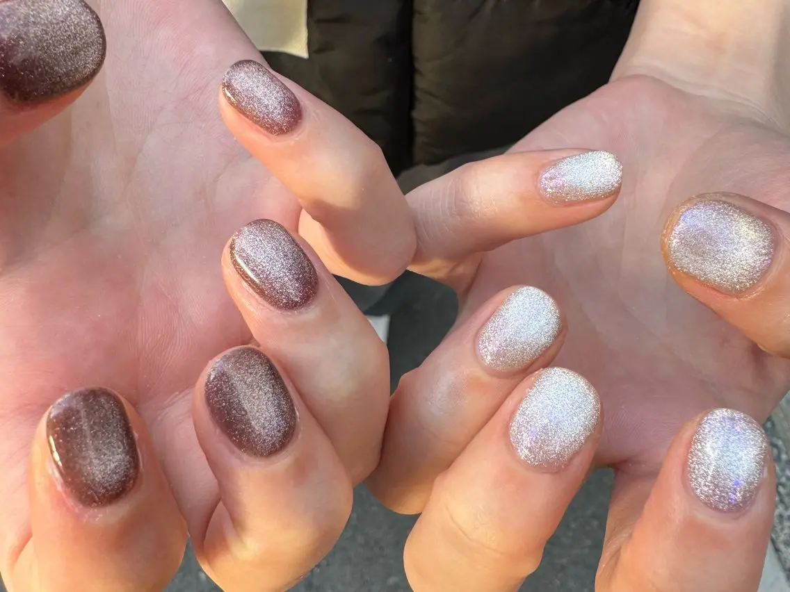 ネイル アートネイル フレンチネイル 韓国ネイル マグネットネイル 持ち込み ハンドネイル MH_ Nailのネイルデザイン