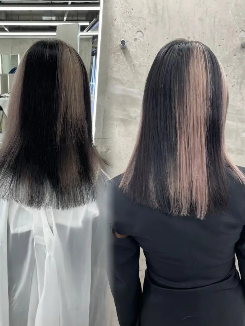 ミディアム エクステ モリシタ チョウのヘアスタイル