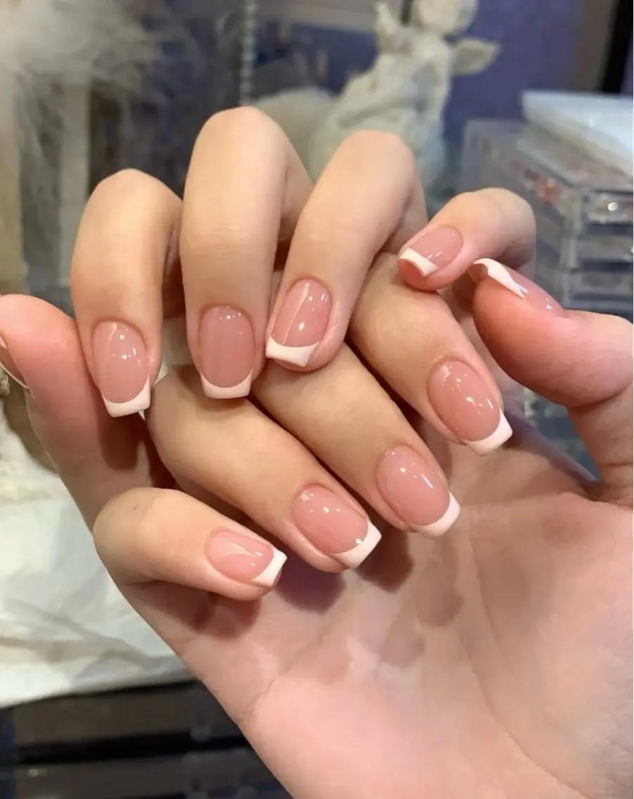 【Jr.ネイリスト】自爪カラ一 フレンチ 💕オフ 込み!🍓の写真
