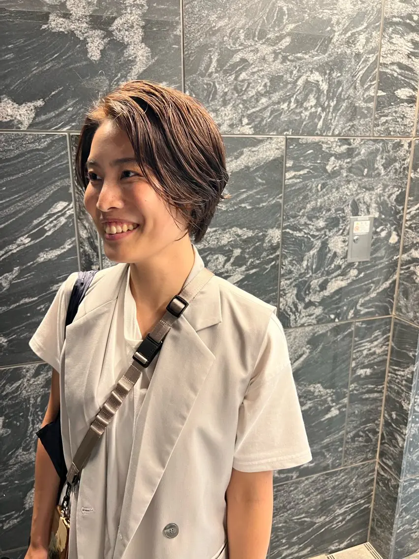 ショート カラー ショートボブ ボブ ショートヘア カット ヘアカラー トリートメント 樋野 亮のヘアスタイル