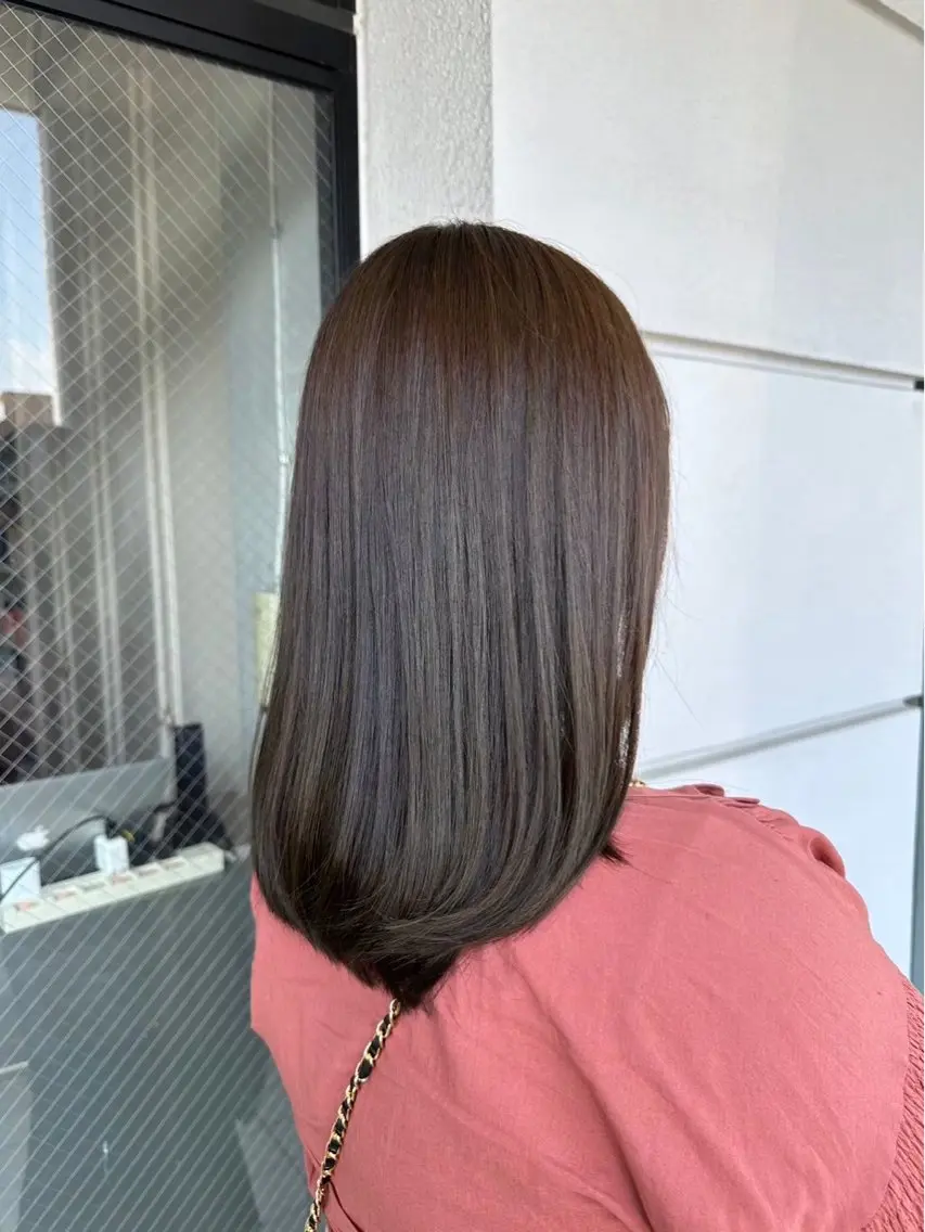 カラー 透明感カラー ここののヘアスタイル