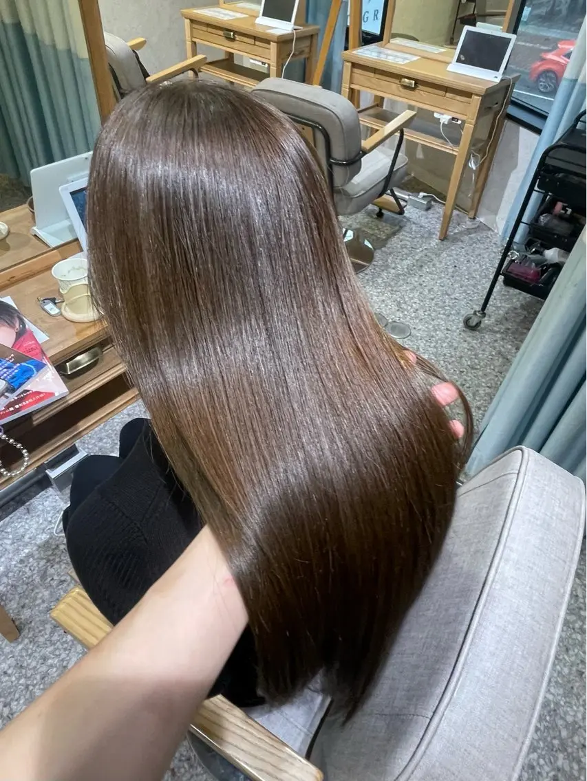 【ケアカラー配合🐣】ブリーチなしダブルカラー+トリートメントの写真