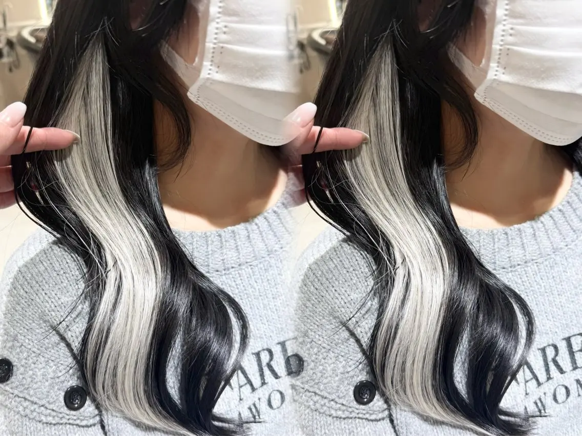 【髪への負担0で可愛く💖】インナーシールエクステ 1本¥550〜🎀✨️の写真