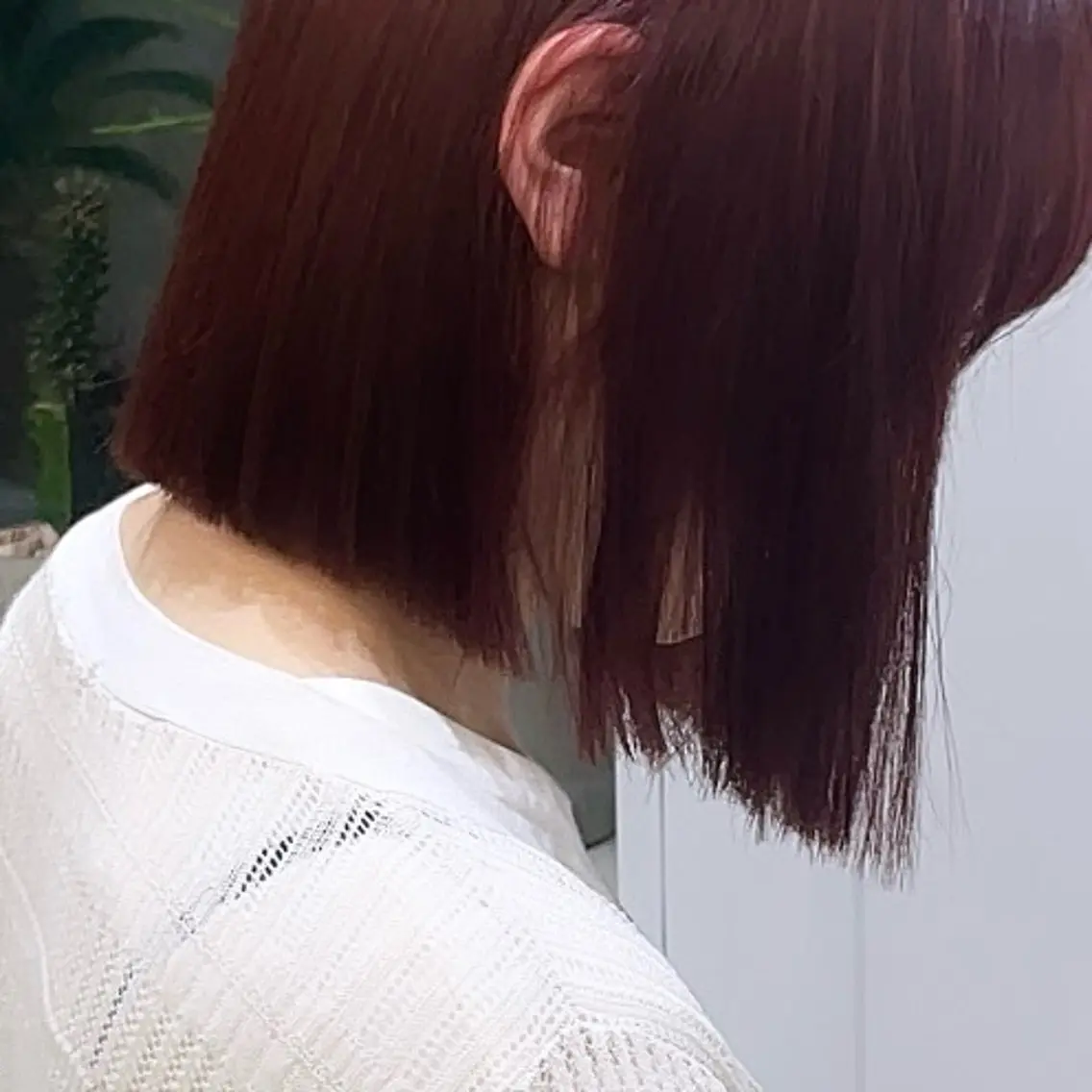 ミディアム カラー カシス ピンクカラー ボブ カット ヘアカラー Rui/透明感カラー 暖色/レイヤーカットのヘアスタイル