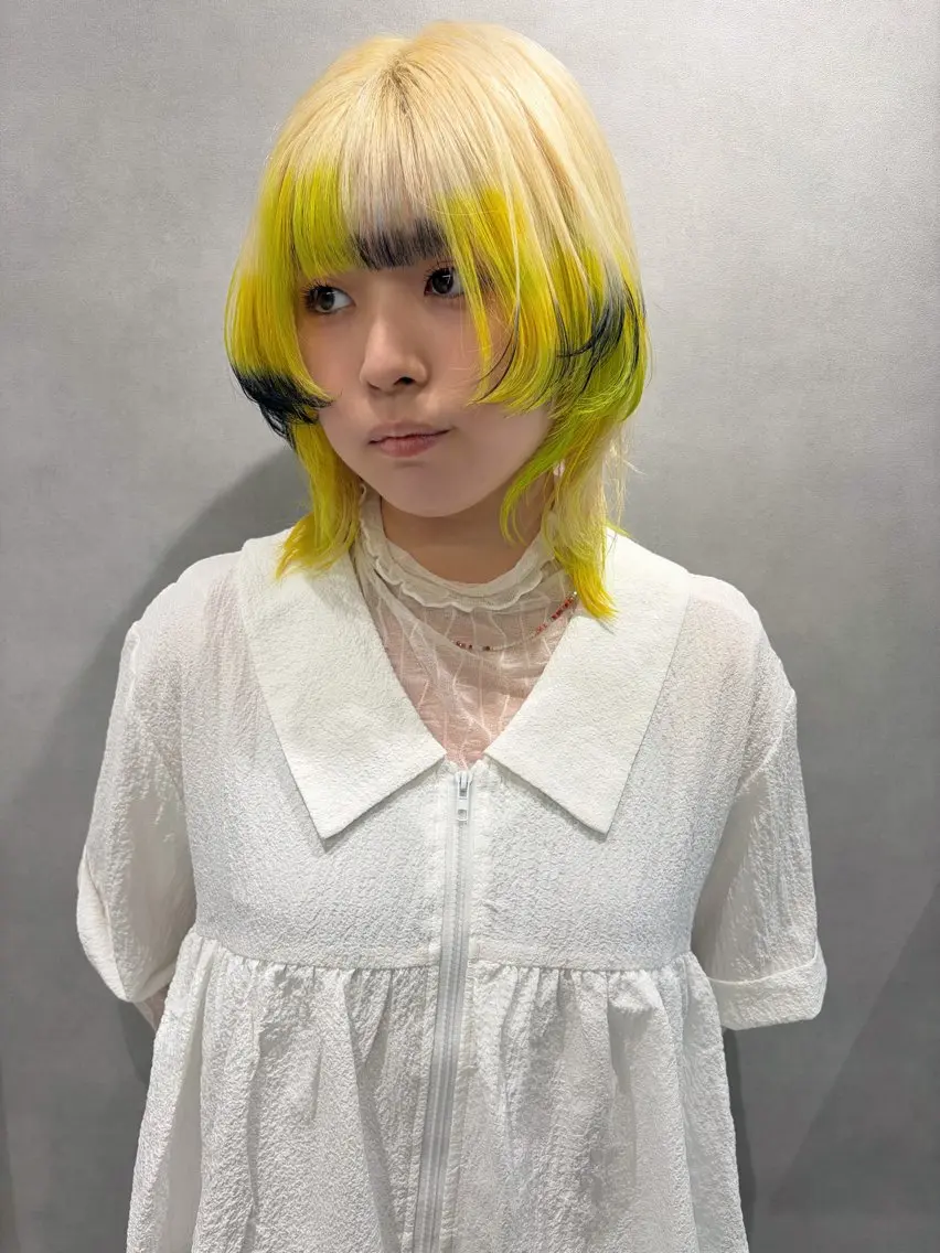 ミディアム ヘアカラー ブリーチ特化/ 派手髪/デザイン🎨のヘアスタイル