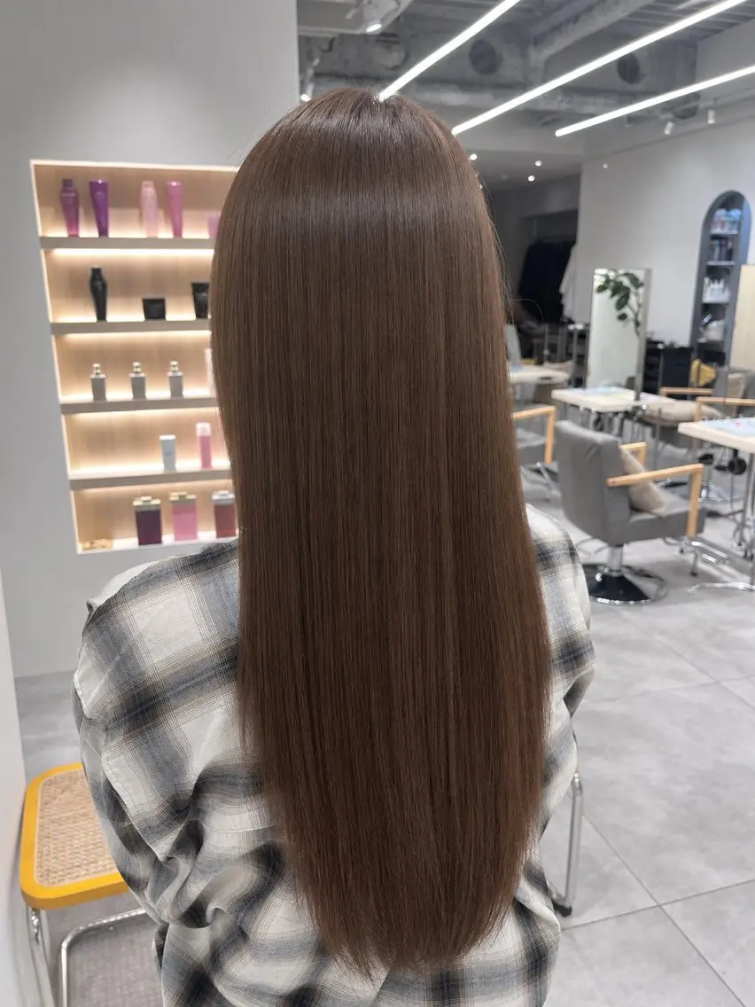 セミロング カラー ヘアカラー トリートメント 縮毛矯正 / 透明感カラー首藤大翔のヘアスタイル