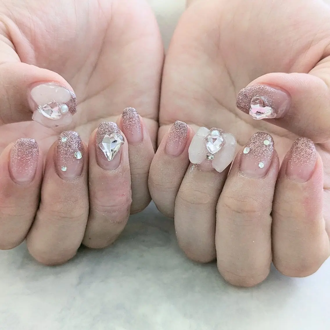 ネイル ラメ(グリッター) ラメグラデーション 持ち込み Gerbera Nailistのネイルデザイン