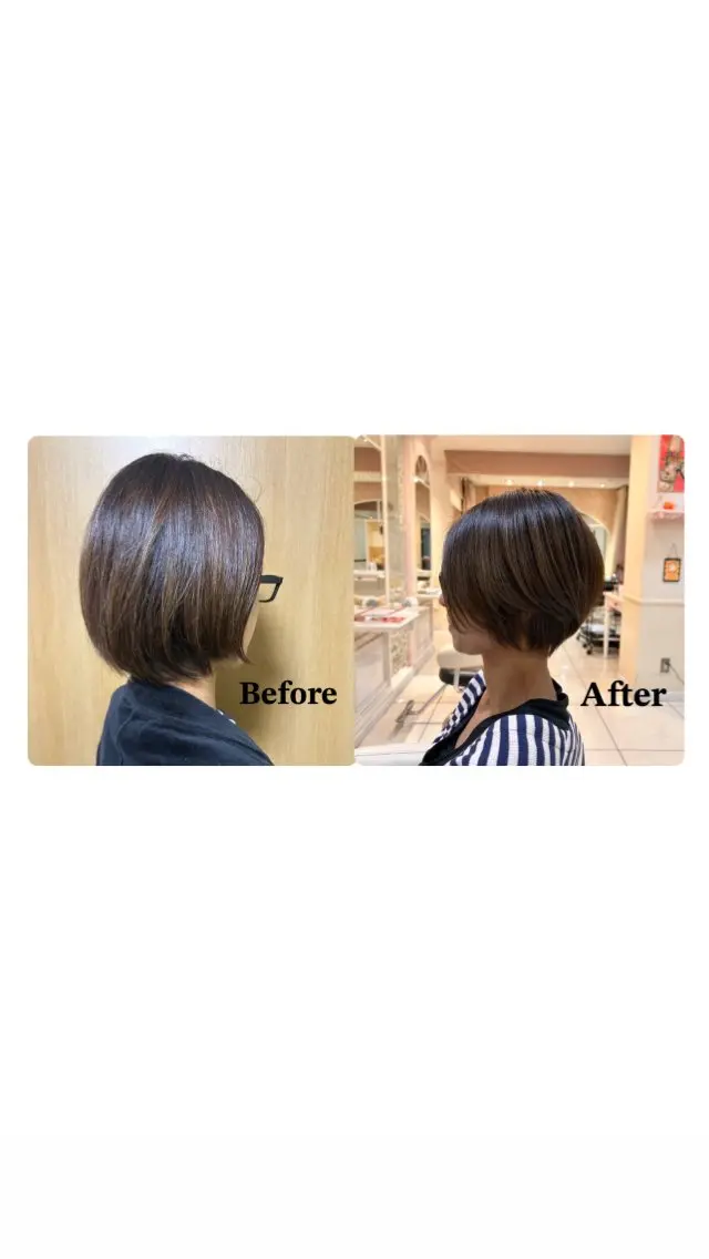 ショート ハイライト カット ヘアカラー 生活が楽になる縮毛/ ブリーチなしカラーのヘアスタイル