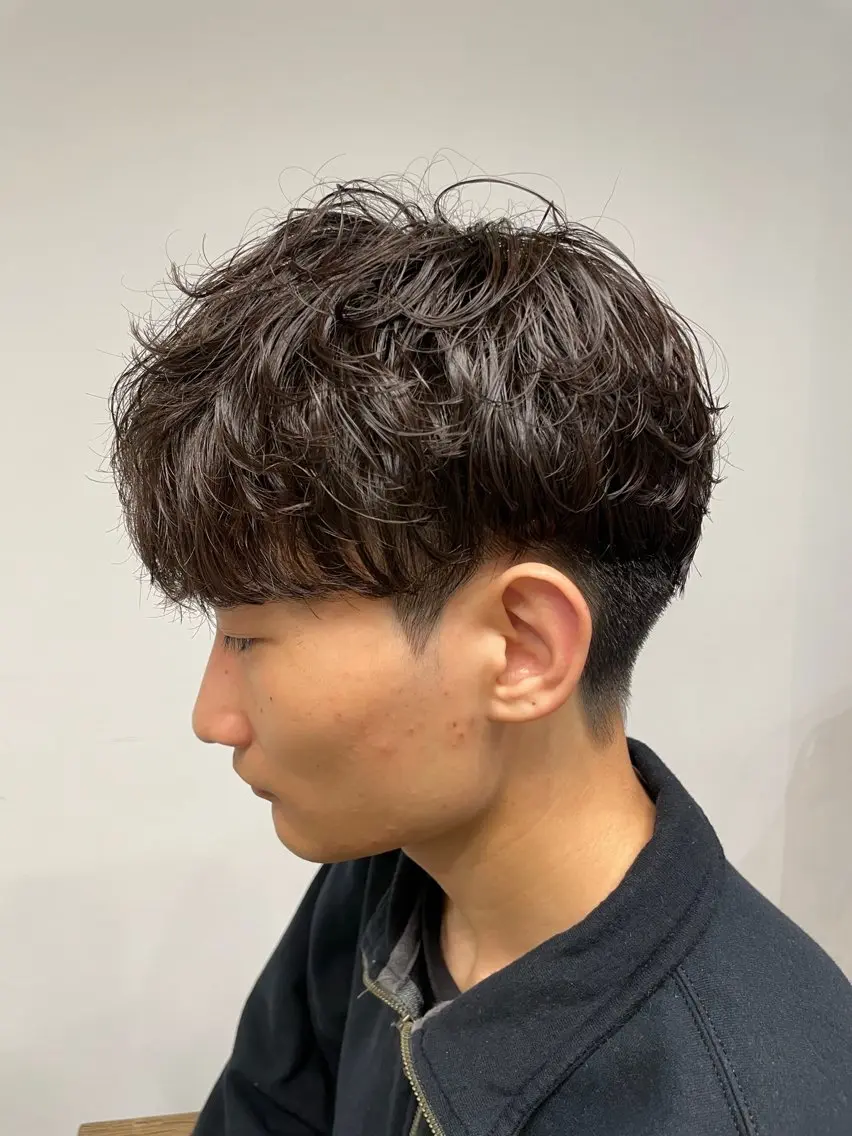 メンズ カット パーマ 三田 真穂のヘアスタイル