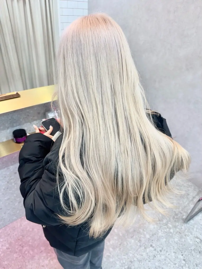 セミロング カラー ヘアアレンジ ヘアカラー トリートメント 天神/ブリーチ/ ブリーチなしカラーのヘアスタイル