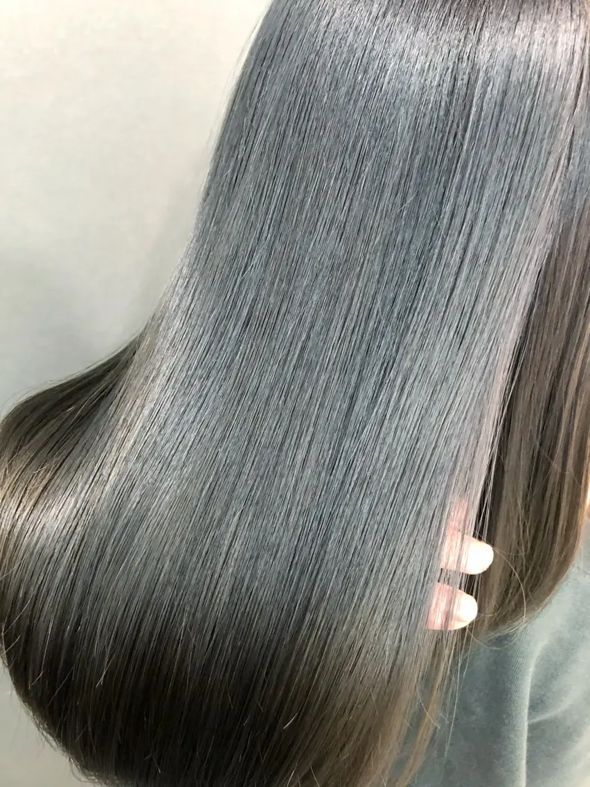 セミロング くびれヘア エクステ 韓国風ヘア レイヤーカット ウルフカット レイヤーブリーチ特化 ホワイト専門/岸のヘアスタイル
