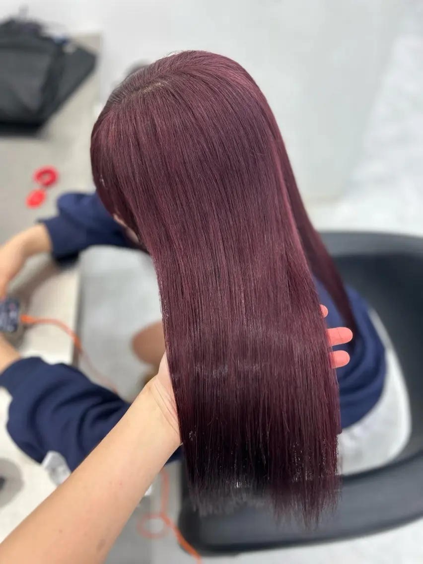 ロング ヘアカラー トリートメント ヘッドスパ ヘアセット 🥀艶髪/似合わせ 暖色/まな🥀のヘアスタイル