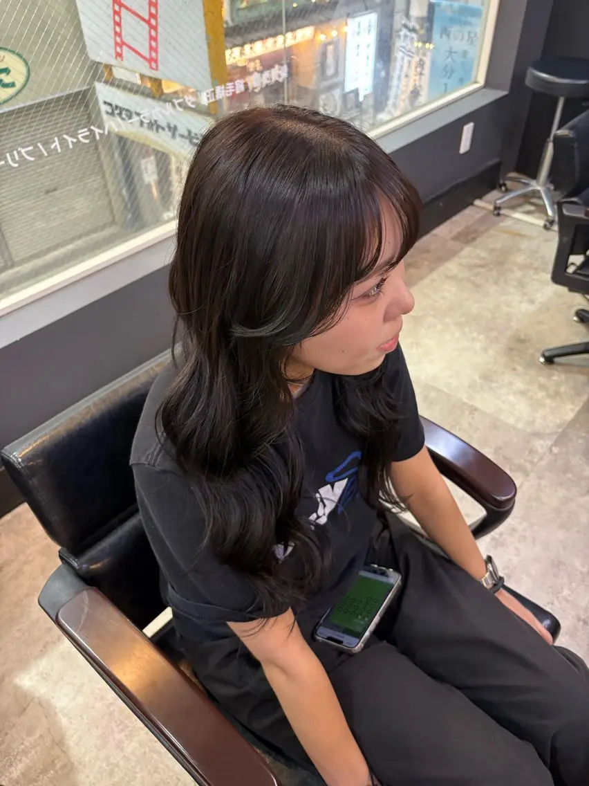 カラー ブラウンカラー ナチュラルブラウン いのうえ はるかのヘアスタイル