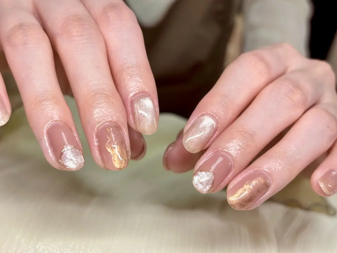 ネイル ニュアンスネイル シンプルネイル ETE LUNA NAILのネイルデザイン
