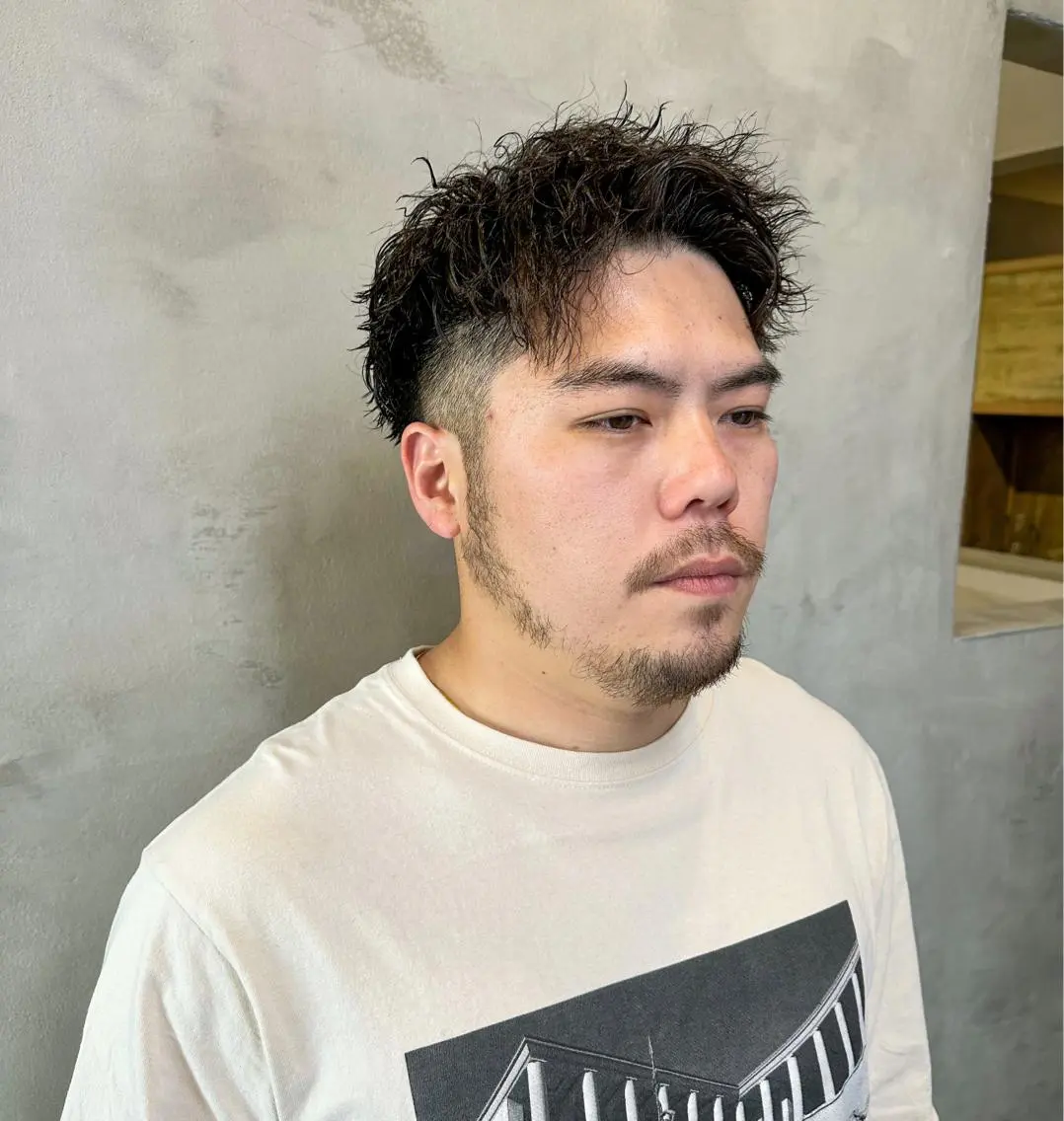 カット+パーマ(フェードカット不可)の写真