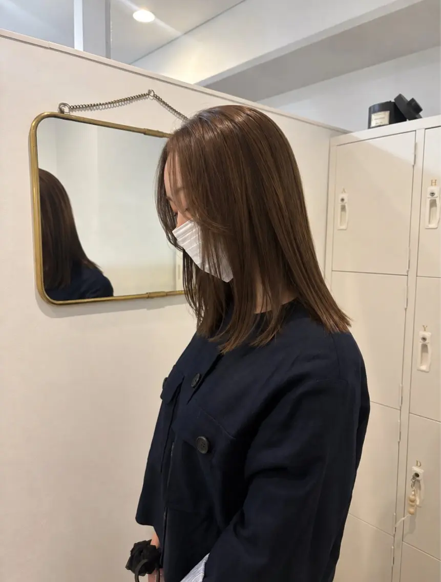 ミディアム カラー ベージュカラー カット ヘアカラー 梅田/柔らかカラー/ オオハシ リナコのヘアスタイル