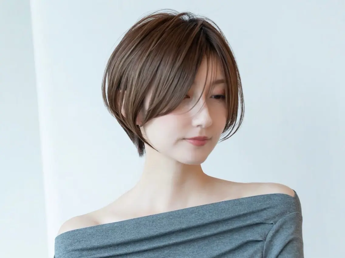 ショート カラー カット ヘアカラー トリートメント 田中航平/渋谷ボブ/ レイヤーボブのヘアスタイル