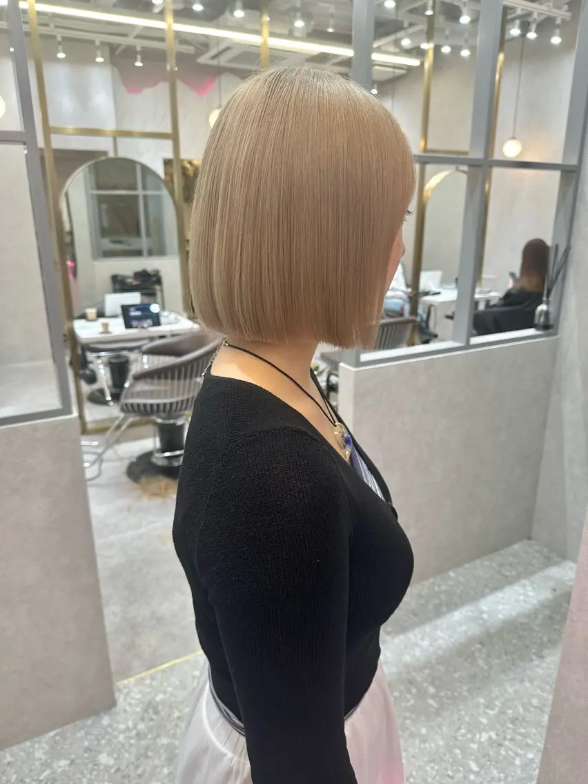 ミディアム カラー ヘアアレンジ ヘアカラー トリートメント 天神/ブリーチ/ ブリーチなしカラーのヘアスタイル