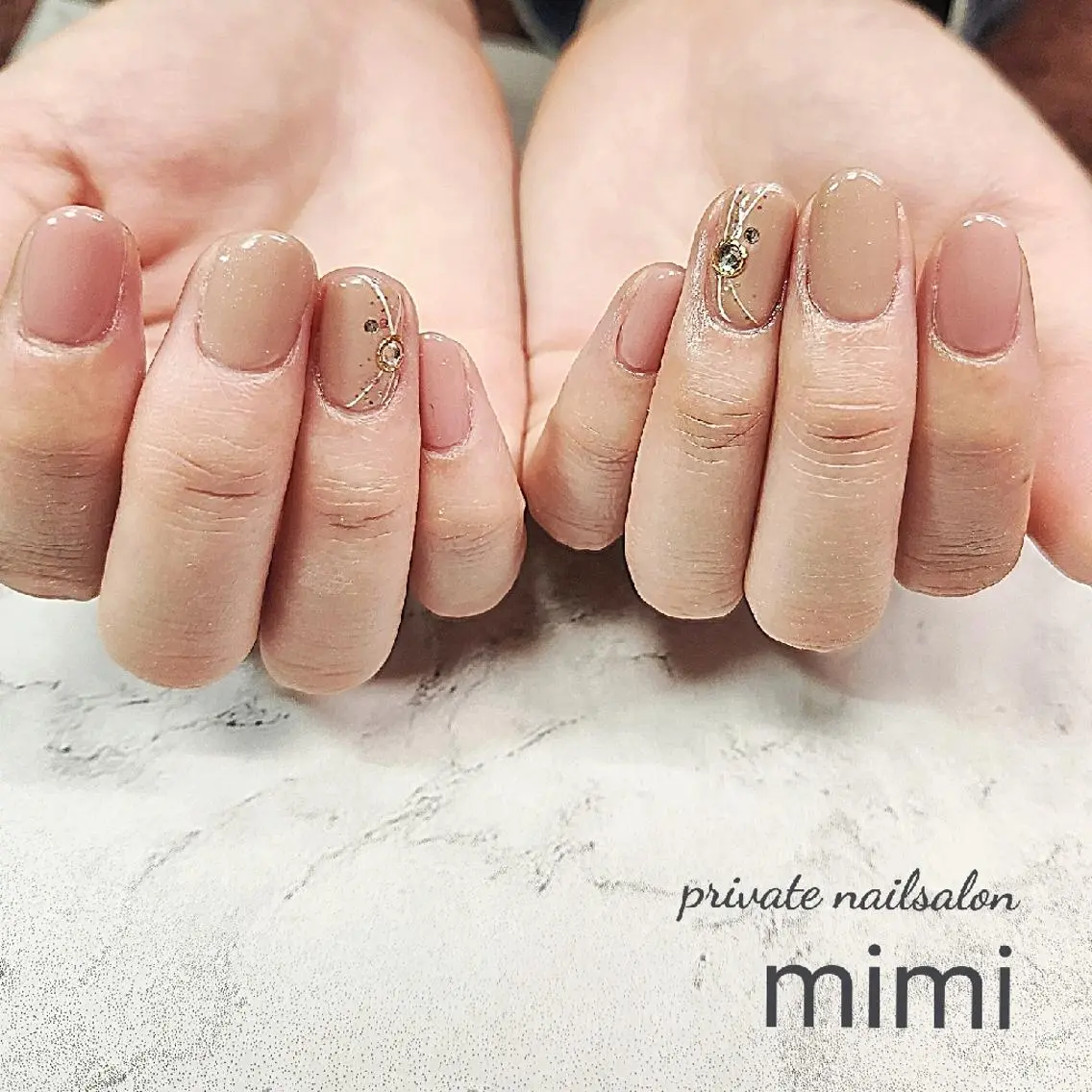 ネイル シンプルネイル ハンドネイル 博多ネイル ｍｉｍｉのネイルデザイン