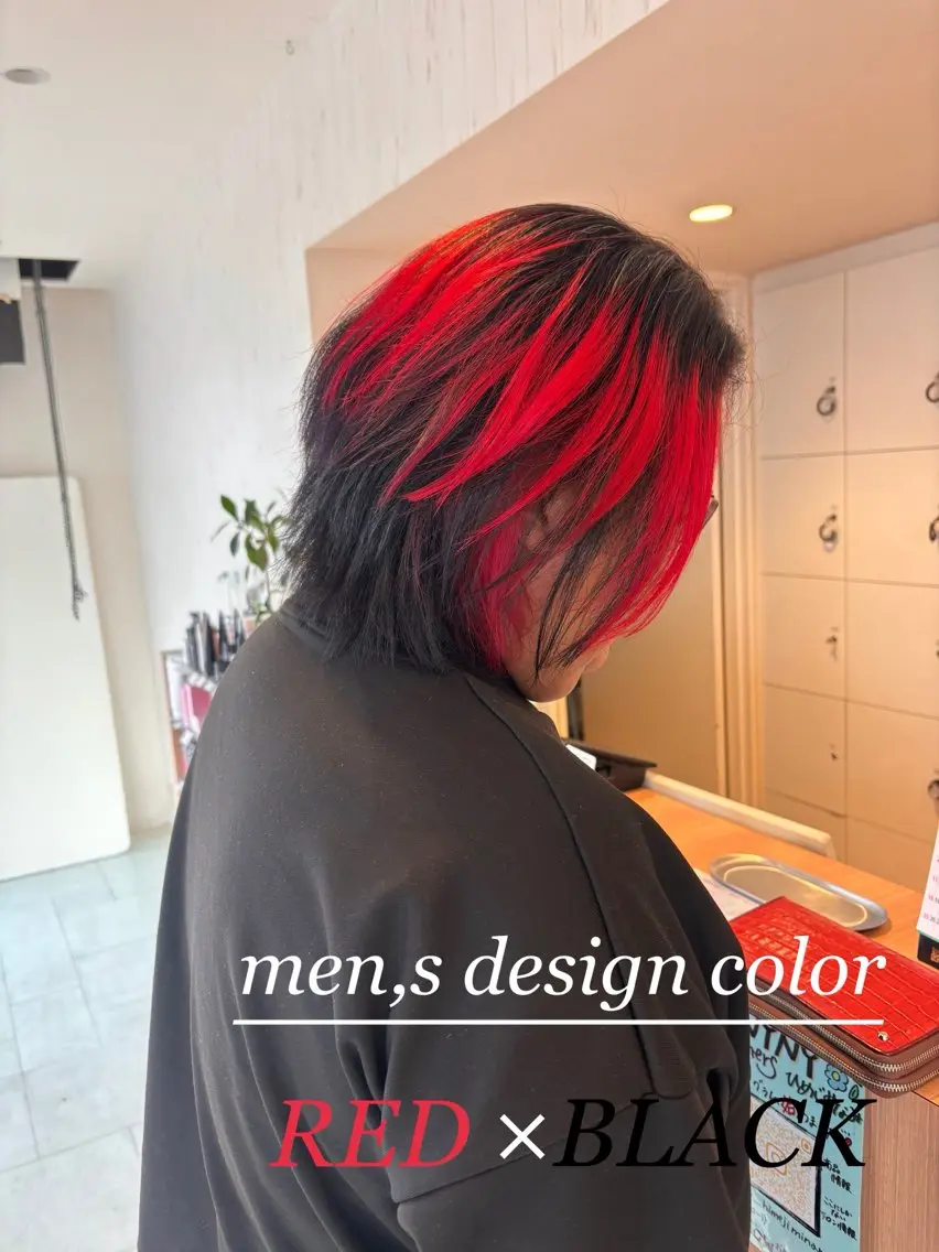 メンズ メンズブリーチ 岡 愛梨のヘアスタイル
