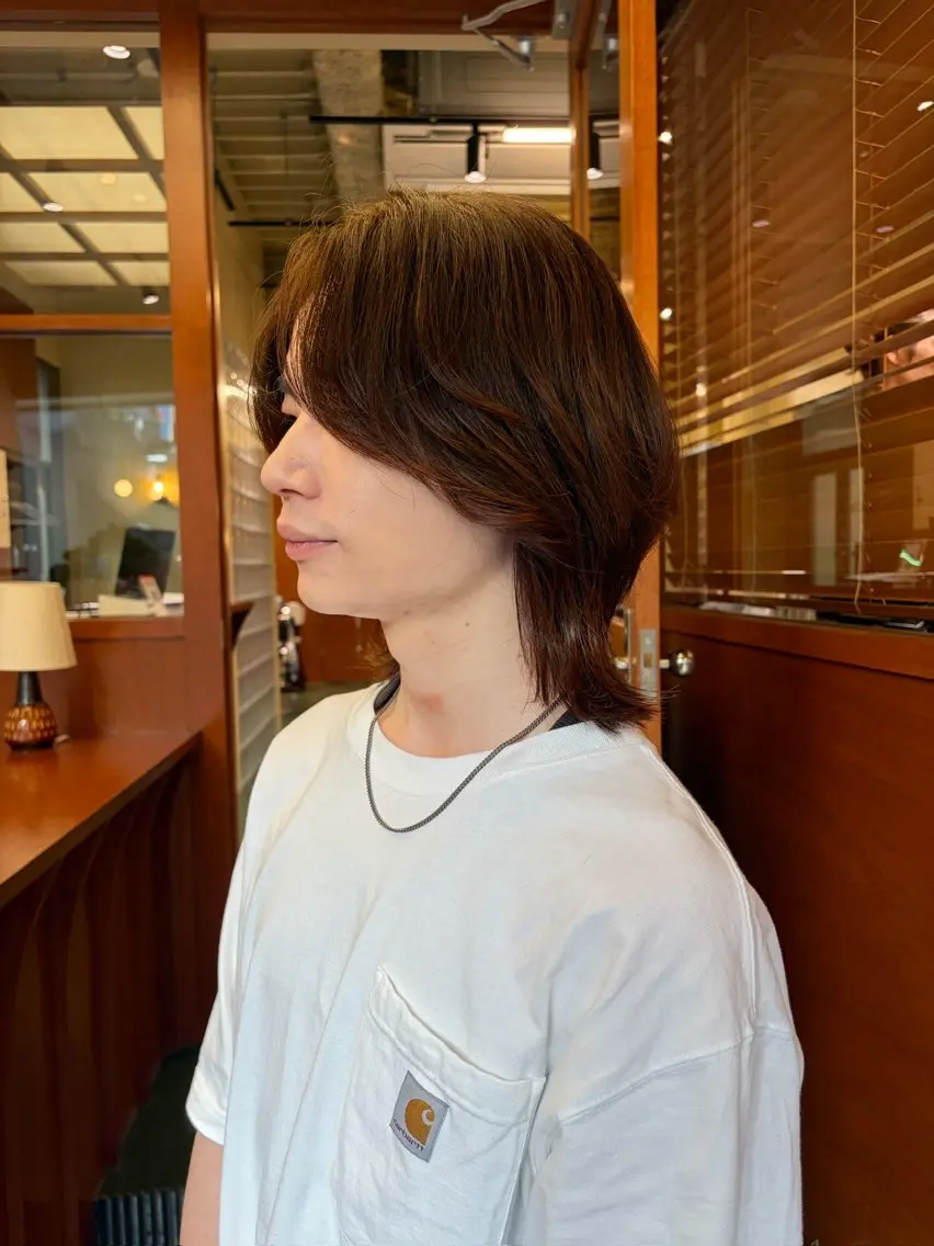 【☁️大人の白髪にも◎/ヘアケア☁️】メンズカット+自然に馴染むカラー+極潤トリートメントの写真