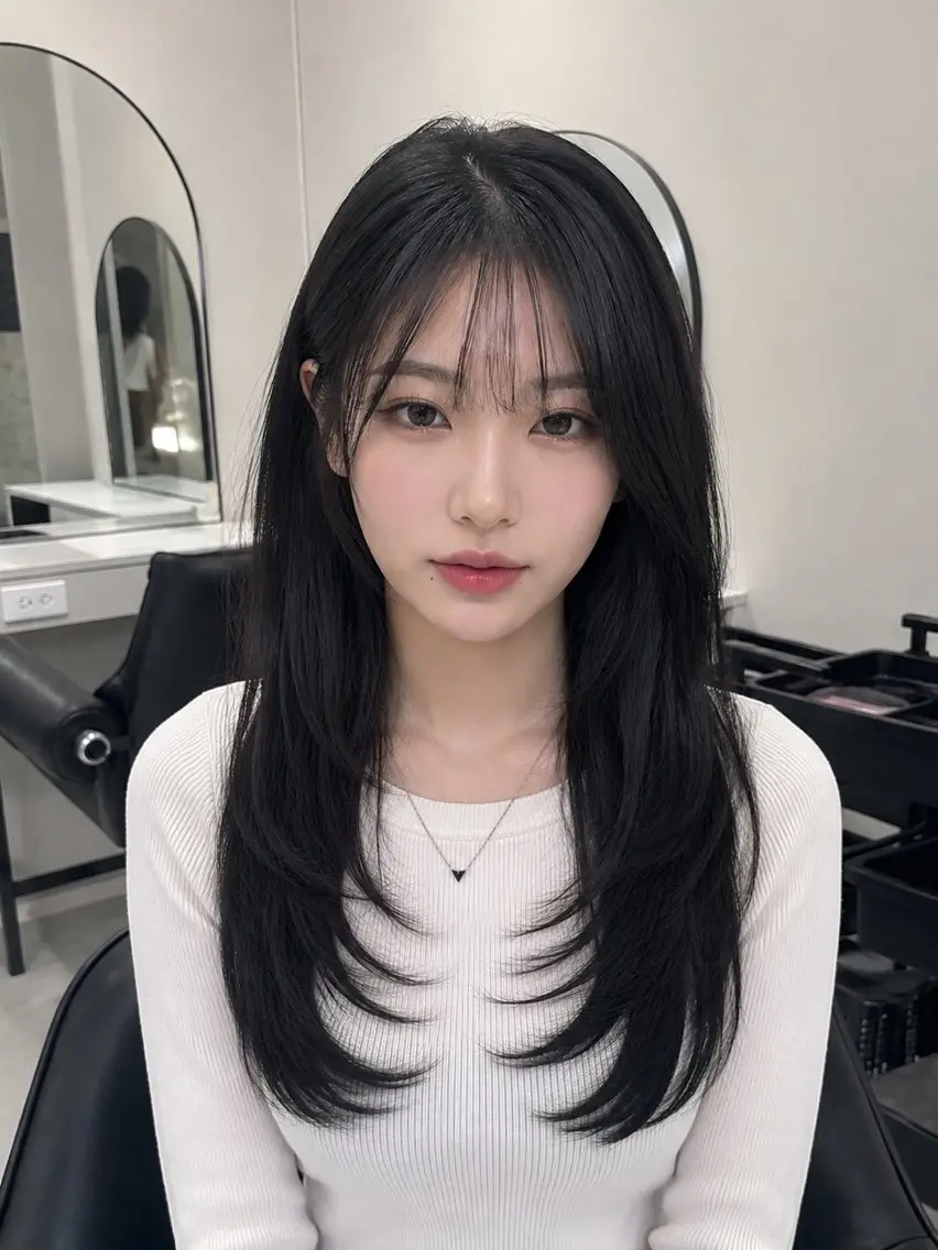ロング カット ヘアカラー 黒澤 結花のヘアスタイル