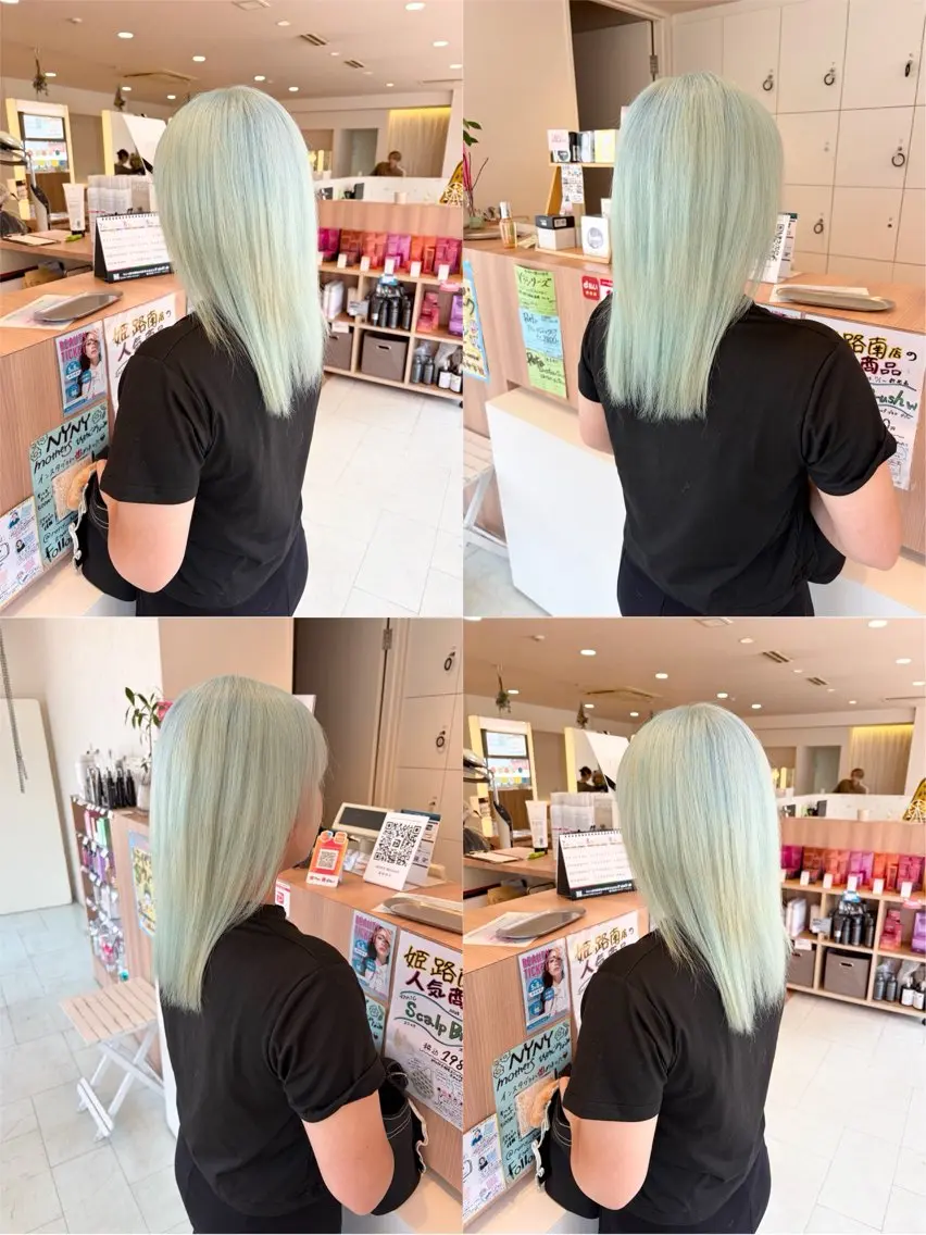 セミロング カット ヘアカラー トリートメント 岡 愛梨のヘアスタイル