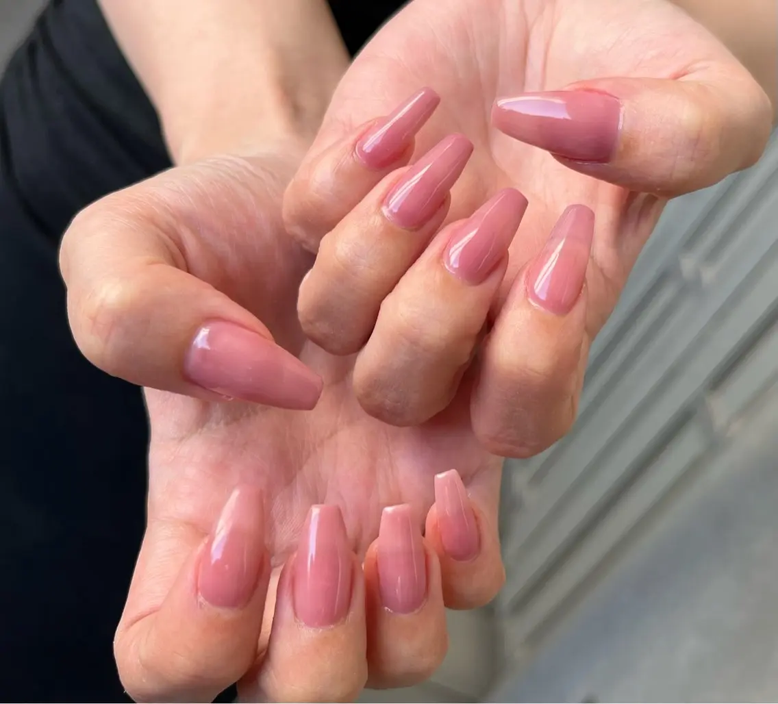 ネイル ロングネイル ワンカラーネイル Riry.S°＊ knailのネイルデザイン